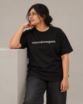neurodivergent. black Wear Adj heavyweight tee front digital styling mockup — not a physical sample